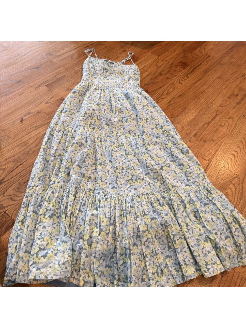 American Eagle Womens Blue Floral Midi Dress Small